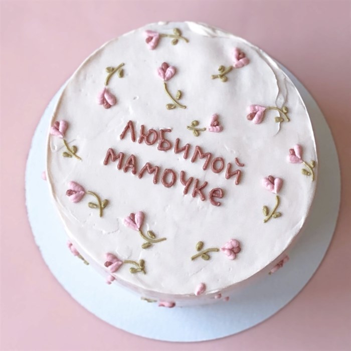 Бенто торт XL для мамы (с тюльпанами) 1670