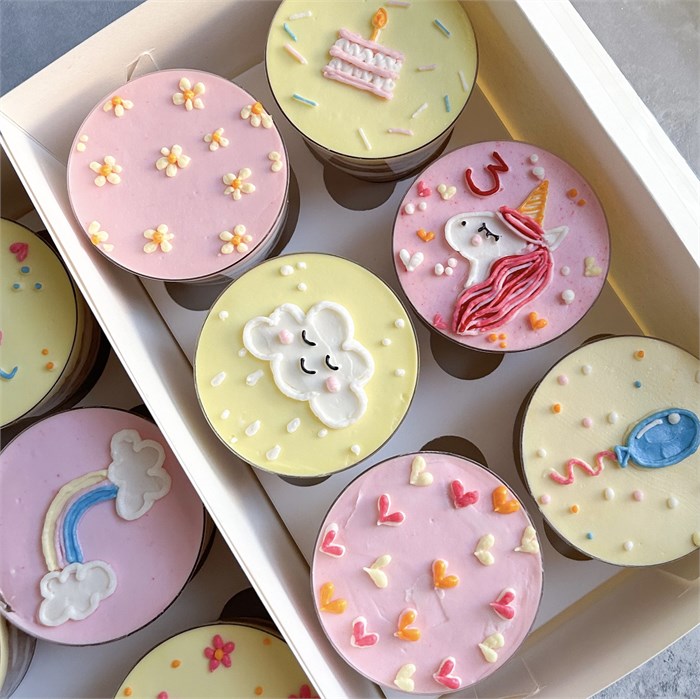 Набор тортов в стакане (единороги) 1838