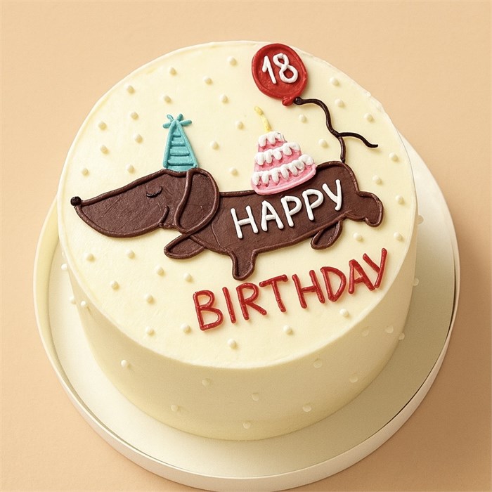 Бенто торт XL с таксой 1840