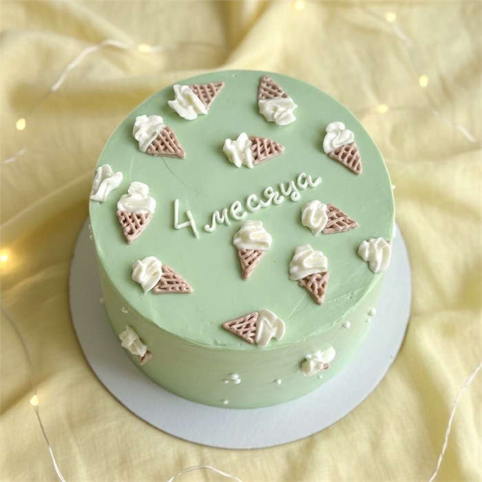 Бенто торт XL с рисунками мороженого 1655