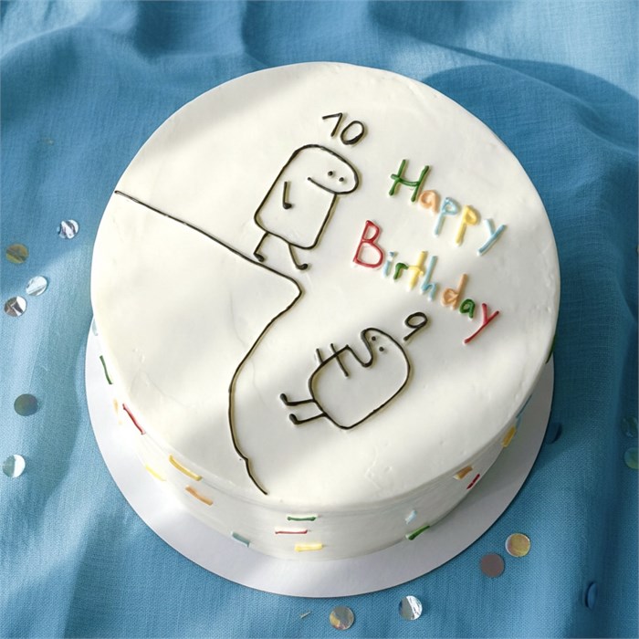 Торт 7-8 порций ко Дню рождения 02 1699