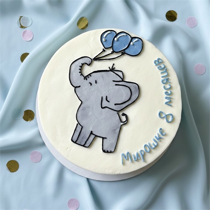 Бенто-торт XL детский со слоненком 1808