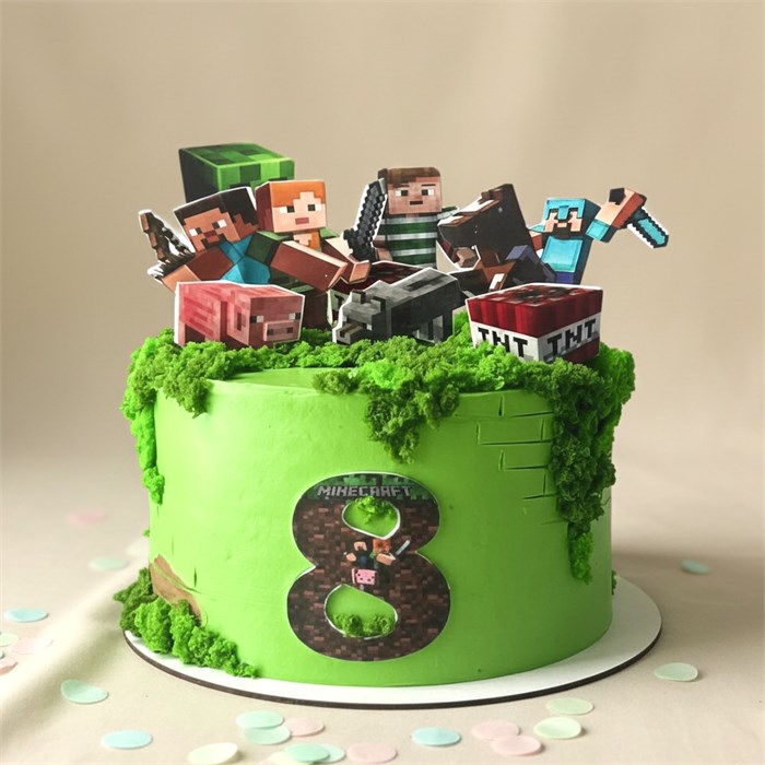 Торт с героями Майнкрафт (10-12 порций) 1863