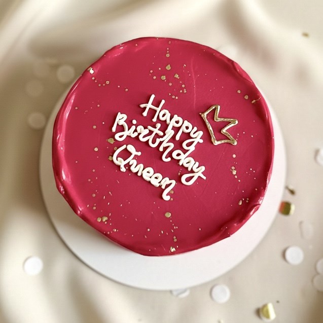 Бенто торт XL для девушки, ярко-розовый 1677