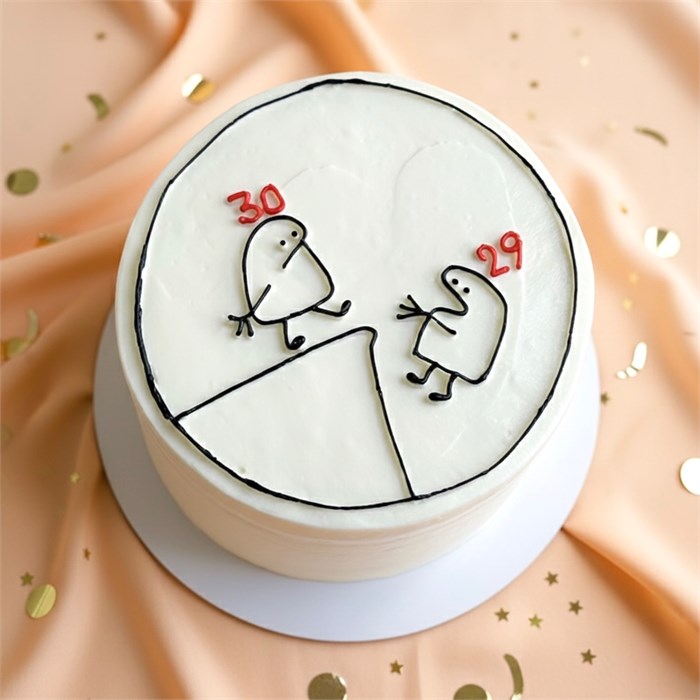 Бенто торт XL ко Дню рождения (с человечками) 1717