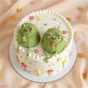 Бенто торт XL с милыми жабами 1685