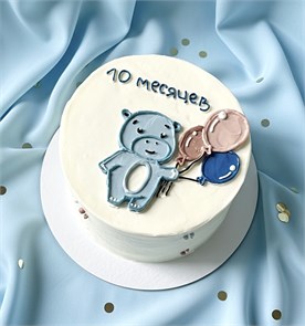 Детский бенто торт с бегемотиком 1868