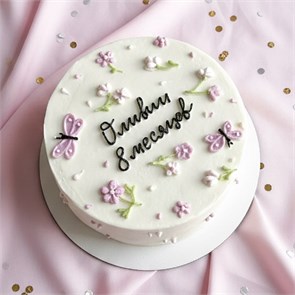 Бенто торт XL (цветы и бабочки) 1871