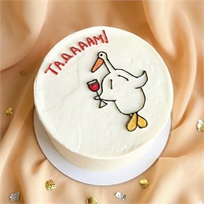 Бенто торт с гусем и надписью 1874