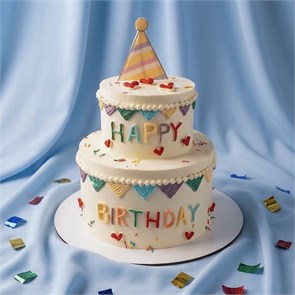 Торт ко дню рождения (два яруса, от 3.5 кг) 1877