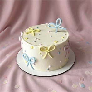 Торт с бантиками из мастики (от 7-8 порций) 1879