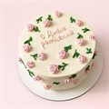 Торт на 6-8 порций, с розовыми цветами 1835