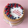 Торт на 10-12 порций с ягодами и надписью 1836